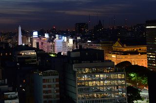 22 View To South After Sunset Includes The Obelisk And Teatro Colon Close Up From Rooftop At Alvear Art Hotel Buenos Aires